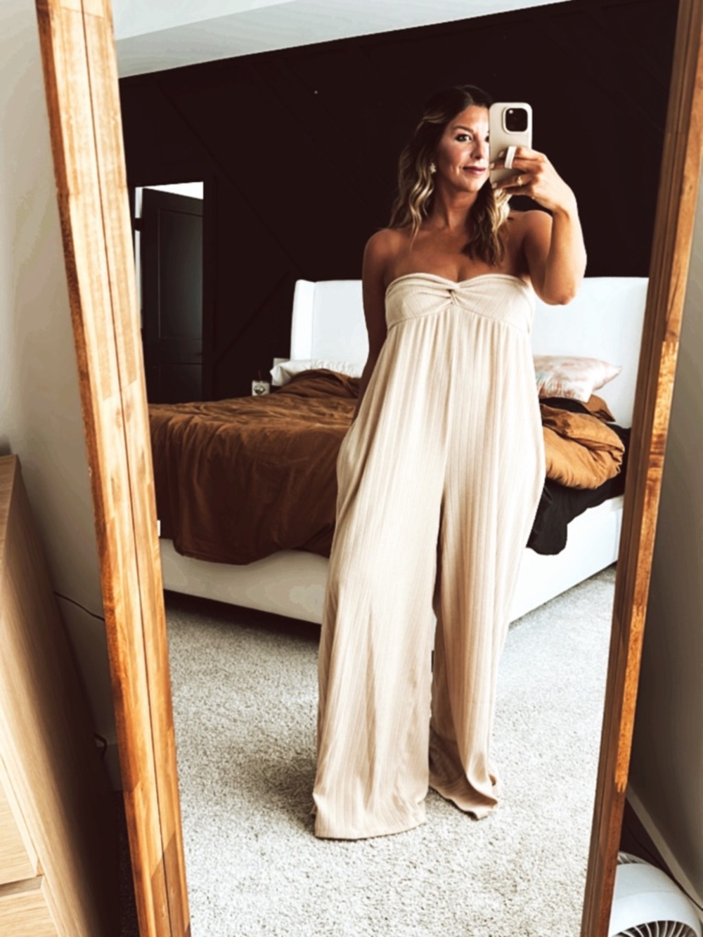 Strapless Wide-Leg Jumpsuit